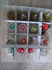 20+Assorted Bead, Sequin, PushPin Holiday Ornaments, Handmade, Vintage picture