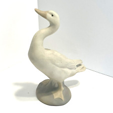 Lladro Spain #4552 Little Duck Porcelain Figurine White Goose with Head Up picture