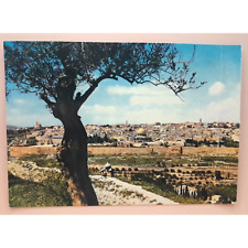 RPPC Real Photo Posted Vintage Postcard General View of Jerusalem 60s picture