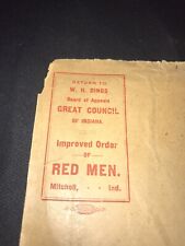 1908 Original Improved Order of Red Men of Mitchell & Orleans Indiana Envelope picture