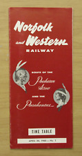 N&W NORFOLK & WESTERN Public Timetable: 4/24/60 System picture