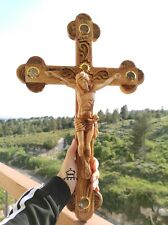 Wood Olive Cross Holy Land Jerusalem Bethlehem Made Crucifix Wall Hand Hanging picture