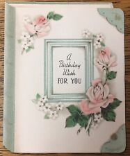 A Birthday Wish for You Vintage Hall Brothers Greeting Card 1939, Green Book picture