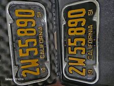 1951 California License Plate Matched Pair picture