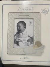 Precious Moments ‘Baptized in His Name’ Boy Picture Frame 4x6 photo Baptism NIB picture