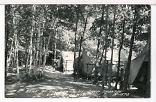 1953 - RPPC - Tentline at CAMP OKONTOE, Lakewood, Wisconsin, Postcard picture