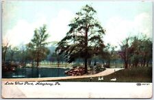 VINTAGE POSTCARD LAKE WEST PARK LOCATED IN THE TOWN OF ALLEGHENY PENNA 1905-10 picture