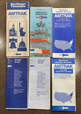 6 AMTRAK Northeast Train Brochures Schedules Timetables Lot 1970's 1980’s 1992 picture