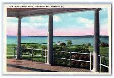 c1920's View from Samoset Hotel Penobscot Bay Rockland Maine ME Postcard picture