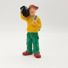 Vintage Bullyland Figurine Boombox Hat Rubber Boy  Germany Hand Painted  picture