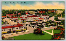 Vintage Postcard KS Kansas City County Club Plaza Aerial View Linen ~7390 picture