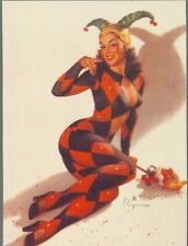 1952 Sexy Harlequin Woman Gil Elvgren Premium Card w/Top loader Harley Quinn? picture