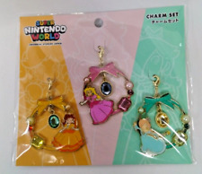 USJ Super Nintendo World Princess Peach Daisy Rosetta Metal charm set of 3 picture