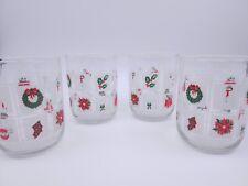 Vintage Set of 4 Holiday Whiskey Glasses picture