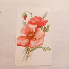Postcard: Red Flower - Embossed - 1910 picture