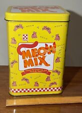 Vintage Purina MEOW MIX TIN Collectible 1996 Tin Cat Food Canister Kitty Ralston picture