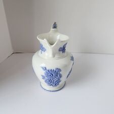 17/1800s  Porcelain Pitcher Purple  Flower added  Decorating And Marked  picture