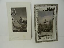 Vintage c1910 Christmas RPPC on Bromide Paper Lot of 2 Postcards - P31 picture