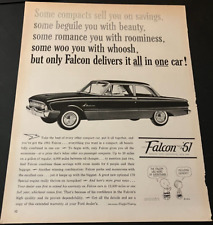 1961 Ford Falcon / The Peanuts - Vintage Original Print Ad / Wall Art - CLEAN picture