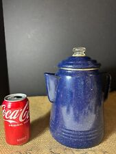 Vintage Speckled Enamelware Graniteware Coffee Pot ~ Kitchen Camp Fire Looks new picture