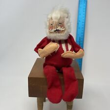 Annalee Santa Claus Christmas Doll Ornament Mobilitee Meredith Mistletoe Vtg '70 picture