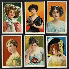 Vintage (Lot of 6) 1910 Actress Series Fatima T27 Tobacco Card picture
