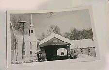 Vintage Saxtons River Vermont Covered Bridge RPPC Postcard picture