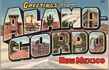 ALAMOGORDO New Mexico Large Letter Postcard Multi-View / Curteich Linen c1938 picture