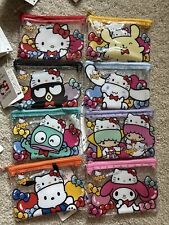 Daiso Japan Sanrio Characters Flat Pouch Set of 8 Hello Kitty 50th Anniversary picture