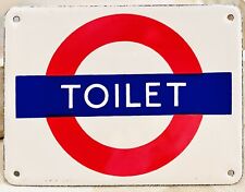 Vintage Garnier London Underground Enameled Souvenir Sign “Toilet” London Subway picture