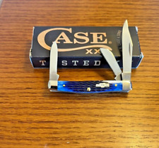 KNIVES - CASE XX USA 6344 SS (6DOT) MEDIUM STOCKMAN BLUE BONE HANDLES NEW IN BOX picture