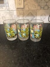 Set of 3 - McDonalds Shreck The Third Glass 2007, Disney Glass, 5in Tall picture