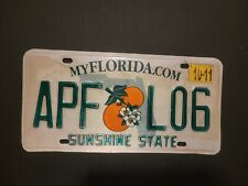 Vintage 2011  FLORIDA  SUNSHINE STATE  License Plate  APF L06 picture