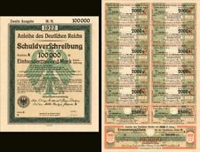 Anleihe des Deutfchen Reichs Schuldverfchreibung - 100,000 German Mark Bond (Unc picture