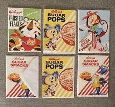 Retro Kellogg’s Cereal Note Cards (6) 2005 Sugar Pops Frosted Flakes Cocoa Krisp picture