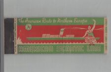 Matchbook Cover Full Length American Scantic Line American Route Northern Europe picture