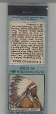 Matchbook Cover Native American Related Dells Of The Wisconsin River picture