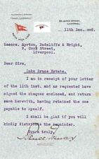 RMS TITANIC INTEREST, J BRUCE ISMAY REAL ESTATE DEAL LETTER WITH CLEAN SIGNATURE picture