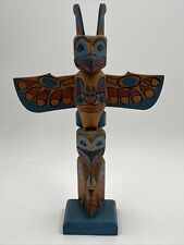 Early Nugget Shop Alaska Native Totem Pole Hand Carved 13