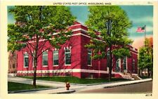 Vintage Postcard- UNITED STATES POST OFFICE, MIDDLEBORO, MA. picture