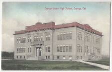1912 Orange, California - Union High School - Orange Co. Hand Colored Postcard picture