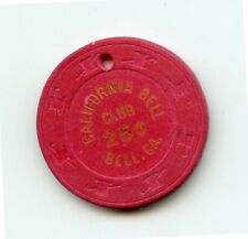 .25 Chip from the California Bell Casino Bell California Drilled picture