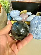 Labradorite Sphere Crystal Fire Ball Sphere Healing Crystals Yoga Orb Ball 3”D picture