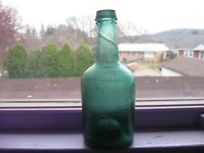 Iron Pontil SQUAT Soda BOTTLE, green,antique,not pa blob top. unembossed,porter picture