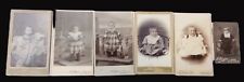 ORIGINAL Vintage Victorian Cabinet Photos Lot of 6... ALL YOUNG CHILDREN picture