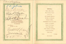 ROBERT CURTIS OGDEN - MENU SIGNED 01/11/1901 CO-SIGNED BY: ARTHUR BRISBANE picture