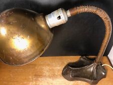 Vintage Art Deco Goose Neck Desk Lamp Cast Iron Base picture