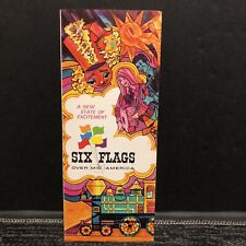 Vtg Six Flags over Mid America Brochure Travel w Map attractions Amusement  Park picture