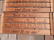 Vintage Wooden Sunkist Orange Crate Side  New Old Stock Sold by the piece picture