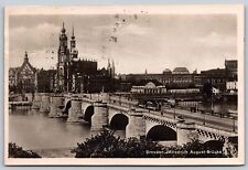 Postcard Dresden Friedrich August Brucke 1929 RPPC M198 picture